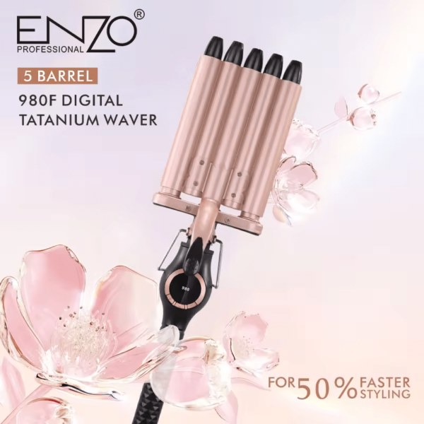 ENZO EN-1970 5-Barrel Hair Curler - Intl Version - Image 3