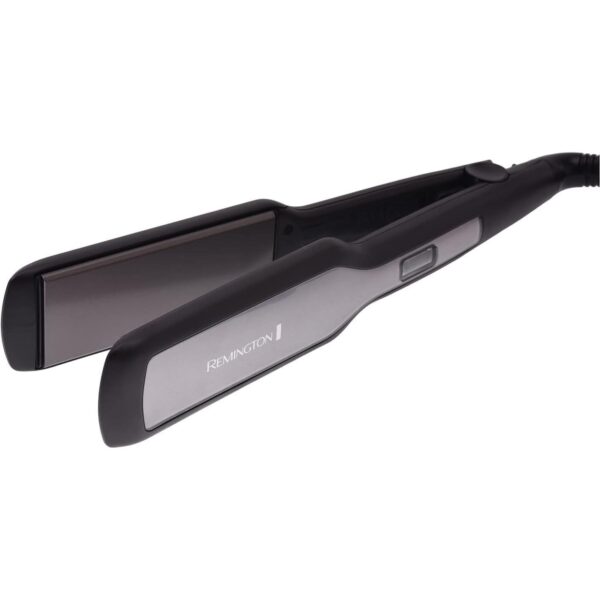 Remington Pro Ceramic Extra Wide Plate Hair Straighteners for Longer Thicker Hair, Digital Temperature Control S5525, BLACK - Image 2