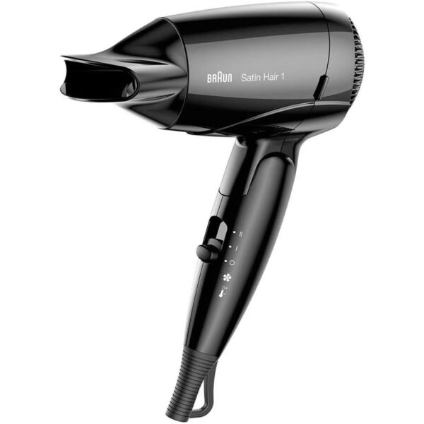 Braun Satin Hair Styler 1 Hd130 Style&Go Travel Dryer, Black - Image 4