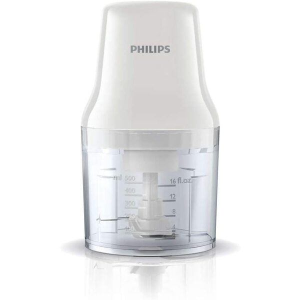 Philips Chopper Daily Collection - 450W, 0.7L Plastic Bowl, 2 Blades, White - HR1393/01 - Image 7
