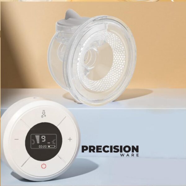 PrecisionWare PW01 - Set of 2 - Electric Breast pump With 3 Modes & 9 Suction Levels for expressing at Home or Outdoors - 2 Pump & 2 Cup- White - Image 3