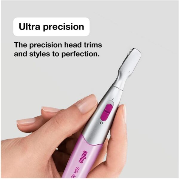 Braun Silk-épil FG1100 Precision Bikini and Eyebrow Trimmer Pink One Size - Image 4