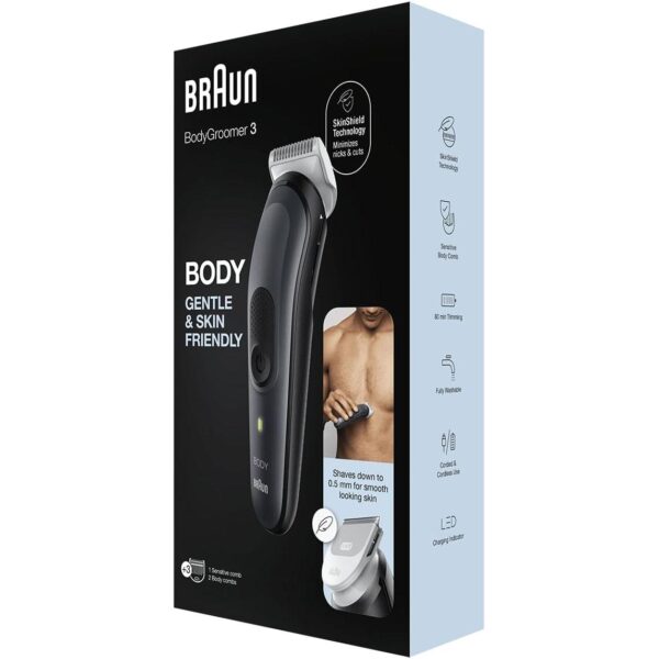 Braun Body Groomer 3 BG3340, with SkinShield Technology and 3 Attachments - Image 2