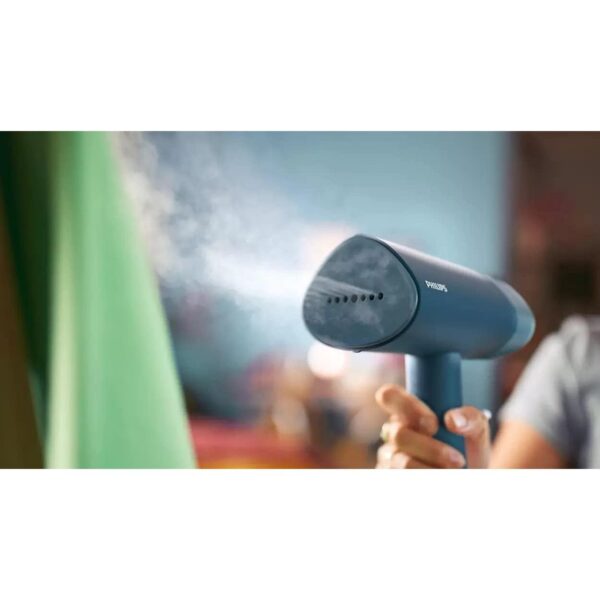 Philips Compact Handheld Steamer 3000 Series - 1000W - 20g/min Continuous Steam - 2M Cord Length - 100ML - Compact & Foldable - Blue - STH3000/26 - Image 4
