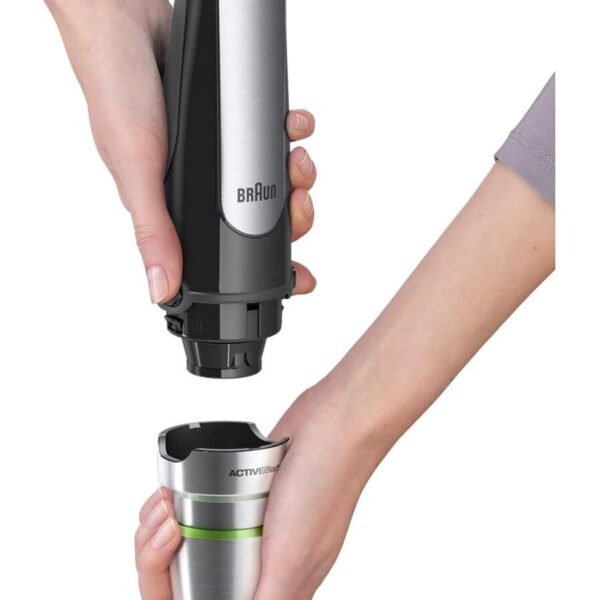 Braun Hand Blender Multiquick 7 1000W With 600Ml Bpa-Free Beaker, 1.5L Food Processor, Mq 7075X Black - Image 4