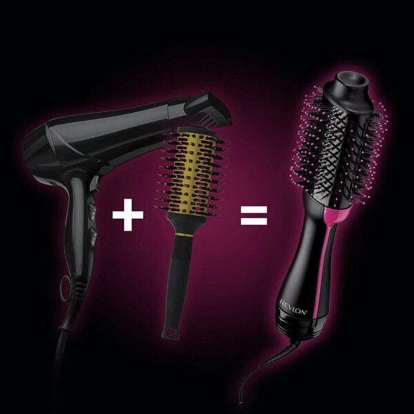 REVLON 2-in-1 Pro Collection Salon One Step Hair Dryer and Volumiser, Black, 1 Count (Pack of 1) - Image 3
