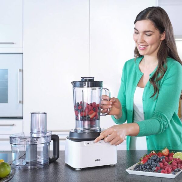 Braun Fp 3131, Food Processor White , 800 Watts. Blender 1.2 L,