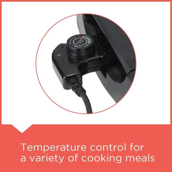 Black+Decker Open Flat Grill with Glass Lid 2200W, Black, Lgm70-B5 - Image 7