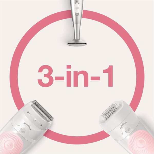 Braun Silk-épil 5 Epilator, Hair Removal, 3 In 1, Includes Shaver & Bikiki Trimmer, Gentle Hair Removal Setting, Wet & Dry, 100% Waterproof, Gifts for Women, 5-820, - Image 3