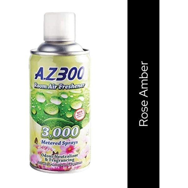 Rose Amber Scented Alpha Hygiene Air Freshener Metered Spray Can - 3000 Sprays- 300 ML