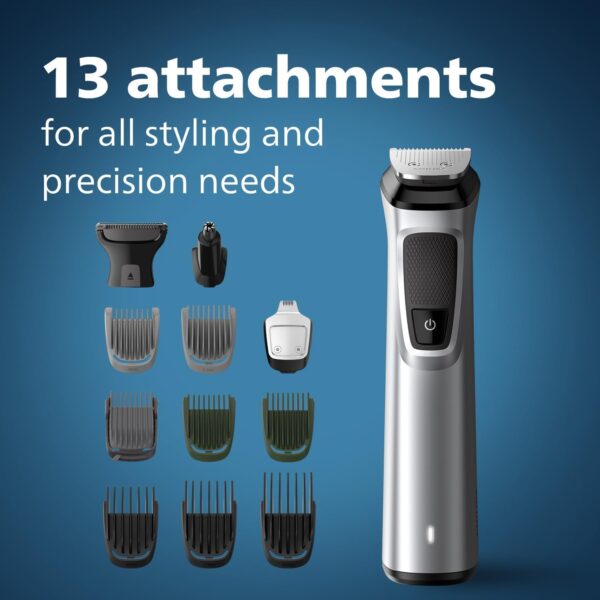 Philips Multigroom 7000 MG7715/13 - All-in-One Trimmer with 13 Attachments, DualCut Technology, Self-Sharpening Blades, and Lithium-Ion Battery - Image 2
