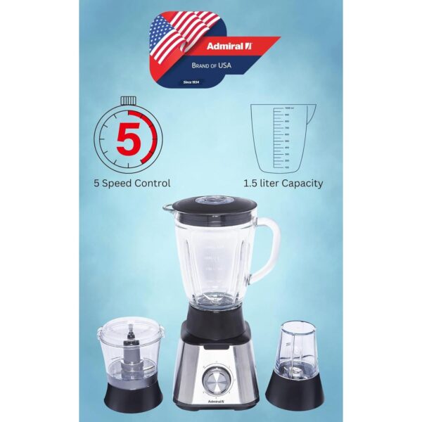 Admiral 1.5 Litre Blender with GrindeR  ADBL-1560 - Image 2