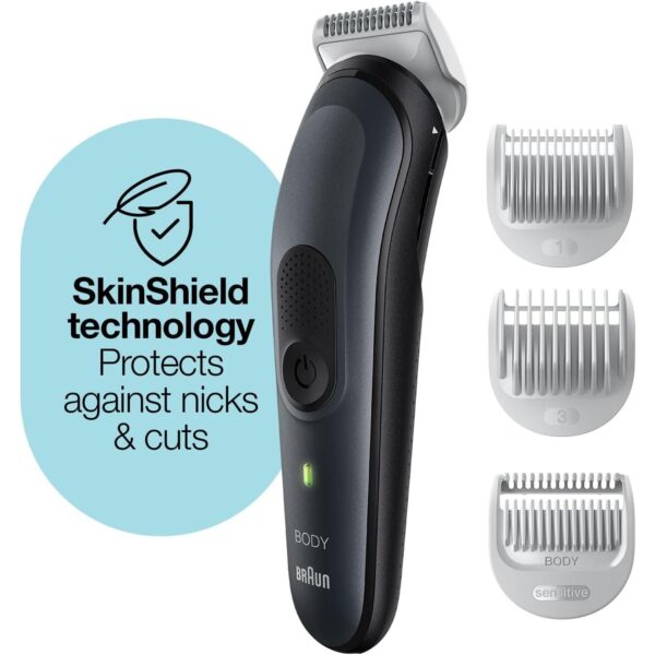 Braun Body Groomer 3 BG3340, with SkinShield Technology and 3 Attachments - Image 6
