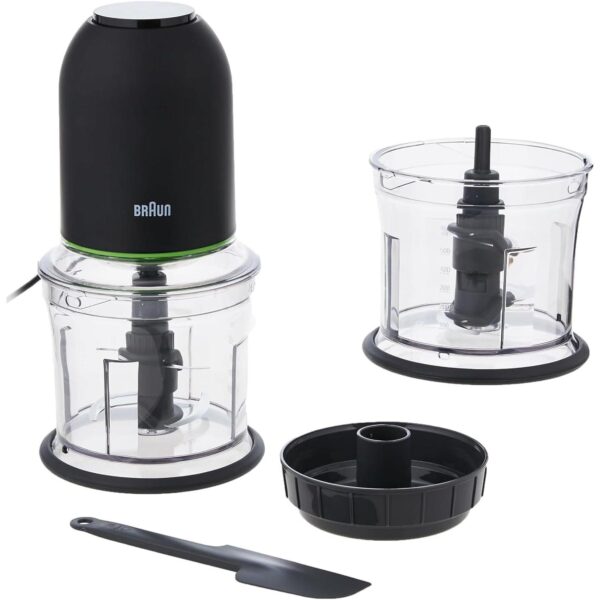 Braun Chopper, Quadblade 2 Speeds 500 Watts MultiPractic, 500ml  Chopper, CH 3013 BK -