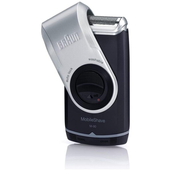 Braun M 90 Mobile Shaver Battery Operated, Silver Black - Image 2