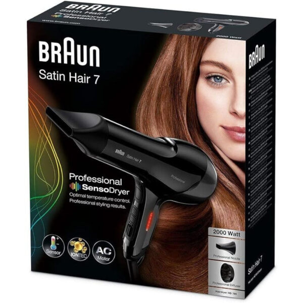 Braun Satin Hair 7 Hd785 Professional Hair Dryer With DiffUSer And Iontec Technology
