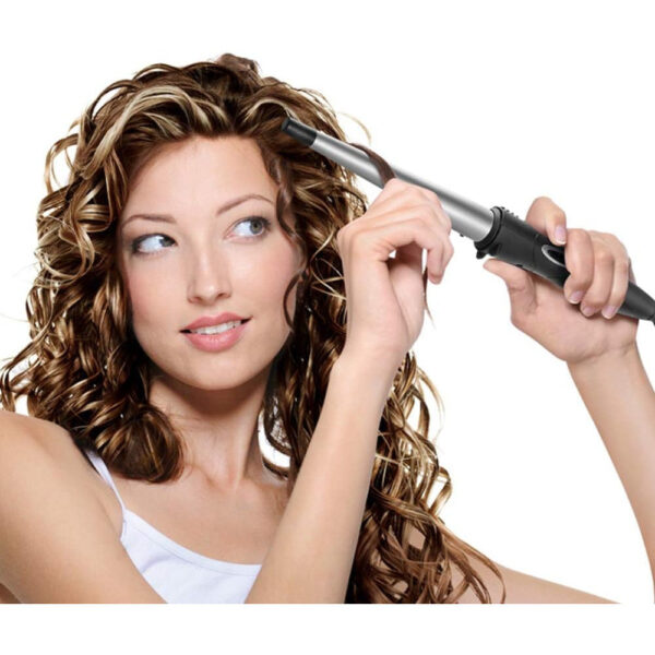 Valera 641.02,Valera - Conical Curling Iron 641.02, Tourmaline Technology. Universal Voltage., Black / Silver,, One Size - Image 2