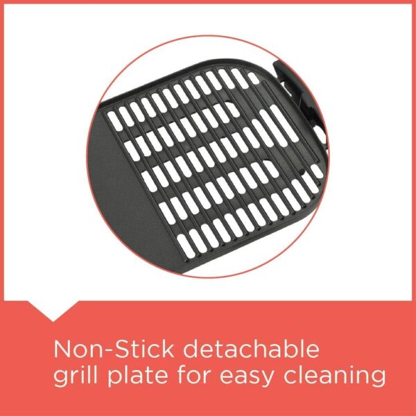 Black+Decker Open Flat Grill with Glass Lid 2200W, Black, Lgm70-B5 - Image 5