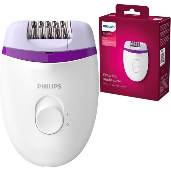 Philips Satinelle Essential Corded Compact Epilator. 3 pin, BRE225/01.