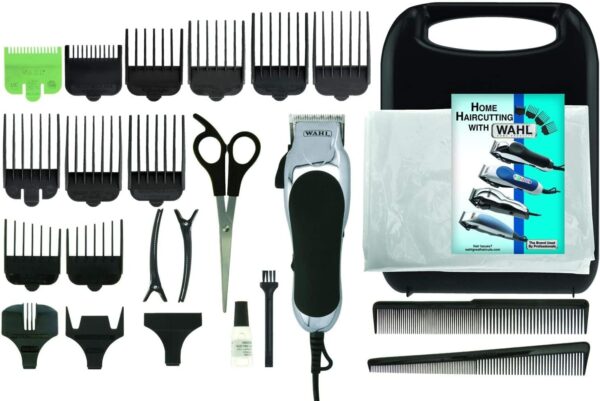 Wahl Chrome Pro Corded Hair Cutting Kit, Corded Hair Clipper Kit For Mens Grooming, 10 Comb Attachments With Handle Case, Self Sharpening Precision Blades With Taper Lever, 79524-227 - Image 6