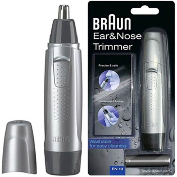Braun Ear and Nose Trimmer, EN10, Silver