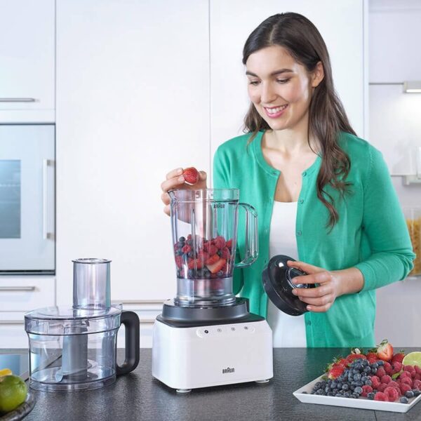 Braun Fp 3131, Food Processor White , 800 Watts. Blender 1.2 L, - Image 2