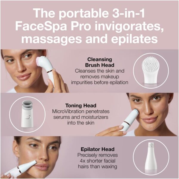 Braun Face Epilator Facespa Pro 911, Facial Hair Removal for Women, - Image 2