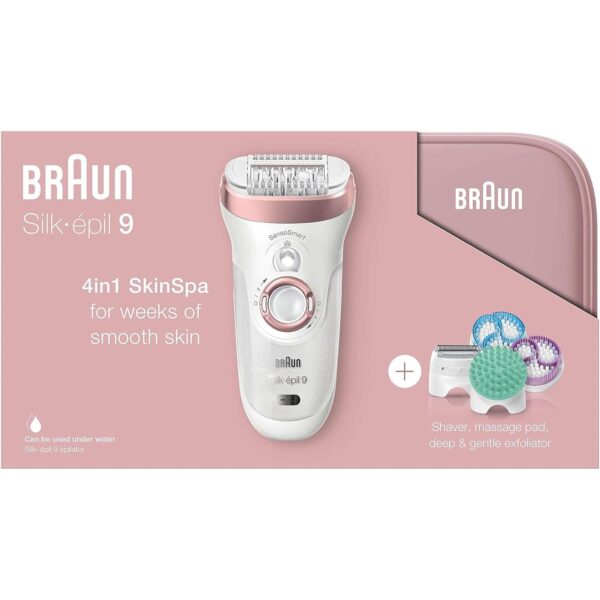 Braun Silk epil 9 SkinSpa SensoSmart 9/897 epilator Rose Gold - 4-in-1 epilation, - Image 2