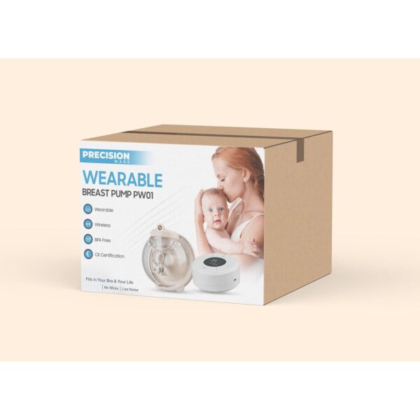 PrecisionWare PW01 - Set of 2 - Electric Breast pump With 3 Modes & 9 Suction Levels for expressing at Home or Outdoors - 2 Pump & 2 Cup- White - Image 4