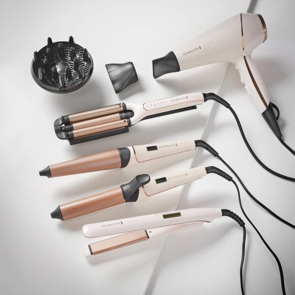 Remington Proluxe Ceramic Hair Straighteners With Pro+ Low Temperature Protective Setting, Rose Gold - S9100 - Image 6