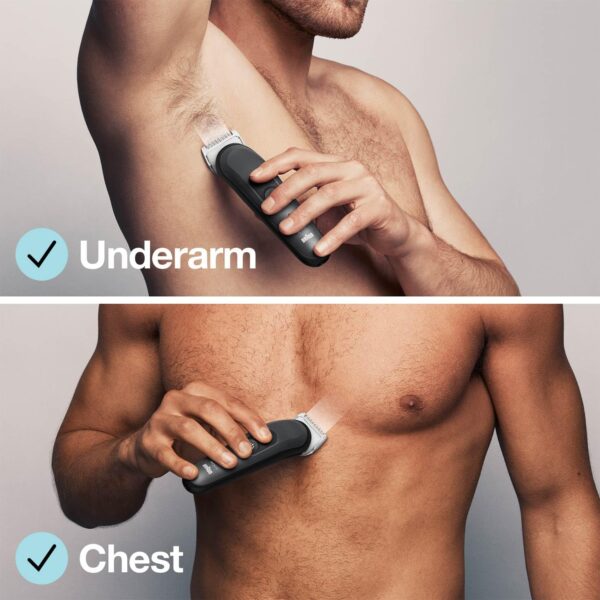 Braun Body Groomer 3 BG3340, with SkinShield Technology and 3 Attachments - Image 5