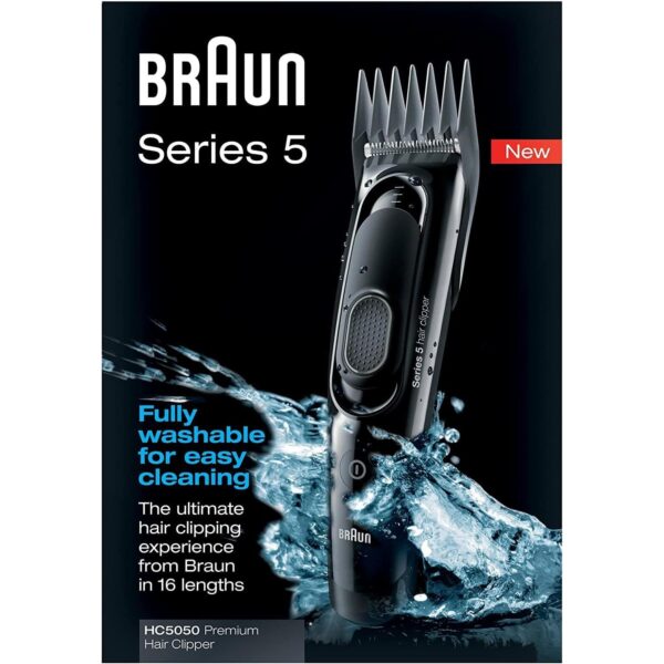 HC5050 Hair Clipper with 17 Length Settings - Precision Cutting, Rechargeable, Black - Image 4