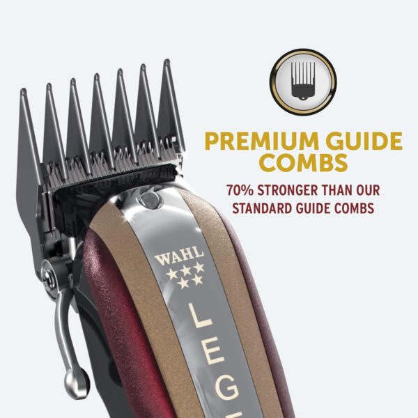 Wahl 5 Star Cordless Legend, Professional Hair Clippers, Pro Haircutting Kit, Adjustable Taper Lever, Crunch Blade, Wedge Blades, Cordless, Barbers Supplies - Image 4