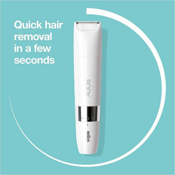 Braun BS 1000, Body Mini Trimmer Wet & Dry with trimming comb, White - Image 5