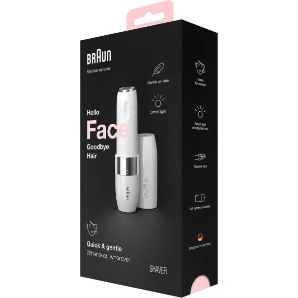 Braun Mini Hair Remover, Electric Facial Hair Removal for Women,