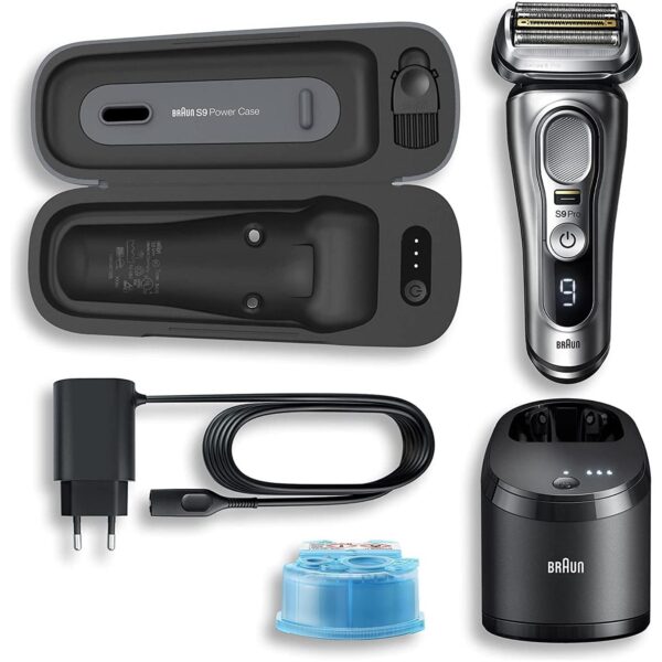 Braun Series 9 Shaver 9477Cc 4+1 Pro Head - Electric With Mobile Charging Powercase, Silver - Image 5