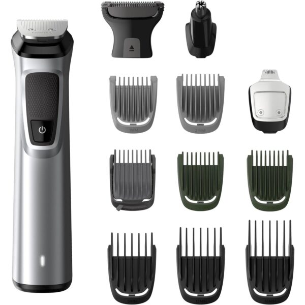 Philips Multigroom 7000 MG7715/13 - All-in-One Trimmer with 13 Attachments, DualCut Technology, Self-Sharpening Blades, and Lithium-Ion Battery