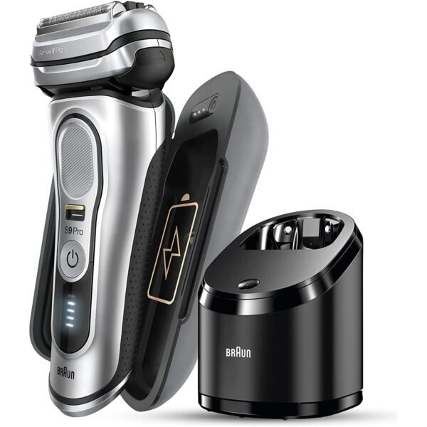 Braun Series 9 Shaver 9477Cc 4+1 Pro Head - Electric With Mobile Charging Powercase, Silver - Image 6