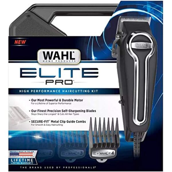 WAHL Clipper Elite Pro High Performance Haircut Kit for Men with Hair Clippers, Secure fit Guide Combs with Stainless Steel Clips by The Brand Used by Professionals. #79602 - Image 3