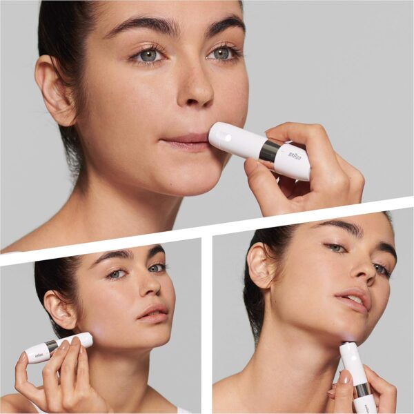 Braun FS1000, Face Mini Hair Remover with Smart Light, White - Image 5