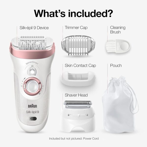 Braun Epilator Silk-Épil 9 9-720, Facial Hair Removal For Women, - Image 7
