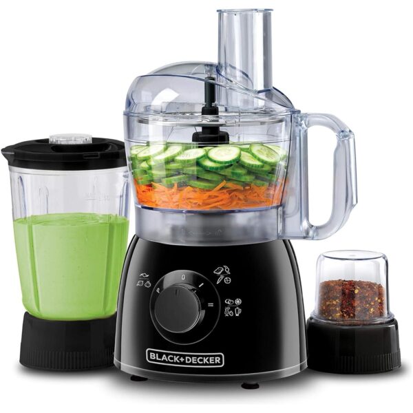 BLACK+DECKER 400W 29 Function Food Processor with Blender & Grinder, Black - KR42-B5, - Image 2