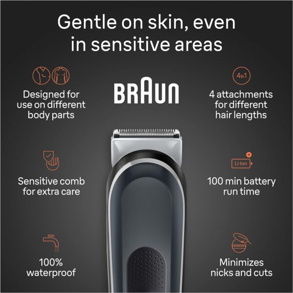 Braun Body Groomer Series 5 5360, Body Groomer for Men, for Chest, - Image 6