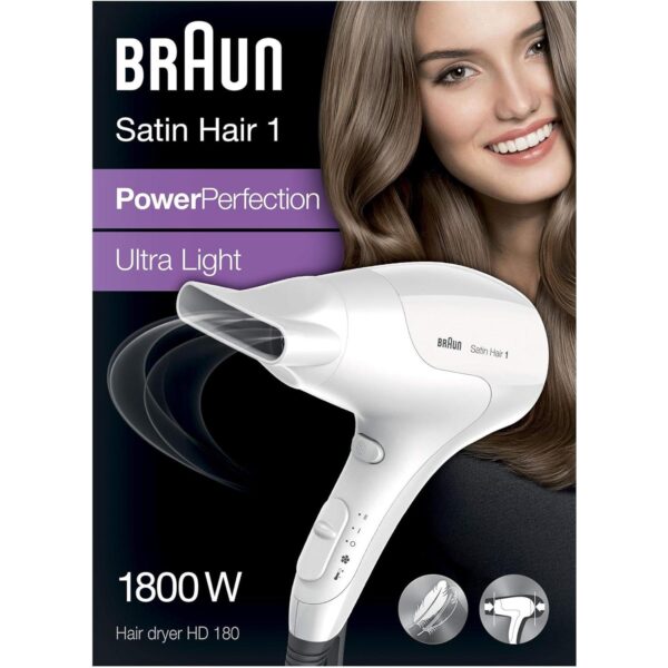 Braun HD180 Satin Hair 1 Power Perfection dryer- 1800 w