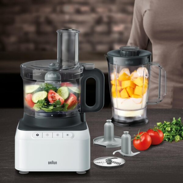 Braun Fp 3131, Food Processor White , 800 Watts. Blender 1.2 L, - Image 3