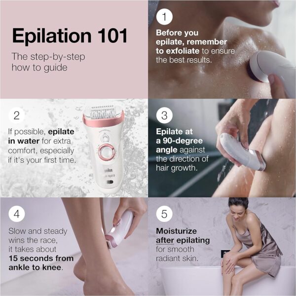 Braun Epilator Silk-Épil 9 9-720, Facial Hair Removal For Women, - Image 3