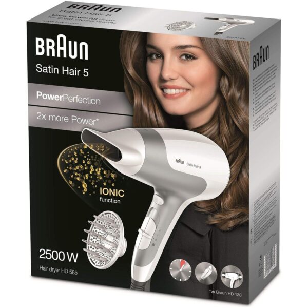 Braun Satin Hair 5 HD585 Power Perfection dryer 2500 Watts