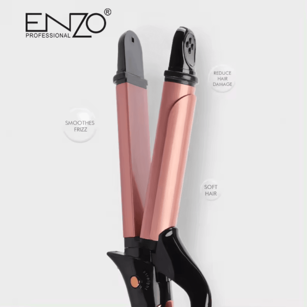 ENZO EN-9107 25 MM  2-in-1 Hair Curler and Straightener – Professional 2-in-1-Intl Version - Image 9