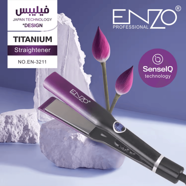 ENZO EN-3211 Professional Ceramic Titanium Hair Straightener – Intl Version - Image 5