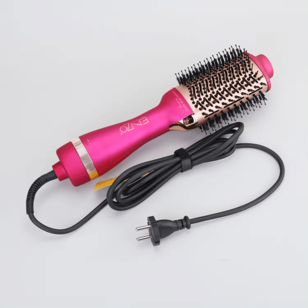"ENZO EN-6213  Electric Ion Hot Air Brush – 2-in-1 Hair Dryer and Styler-Intl Version - Image 3